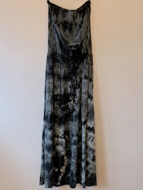❤️… Gypsy 05 Silk Tye Die Maxi Tube Top Strapless Dress S